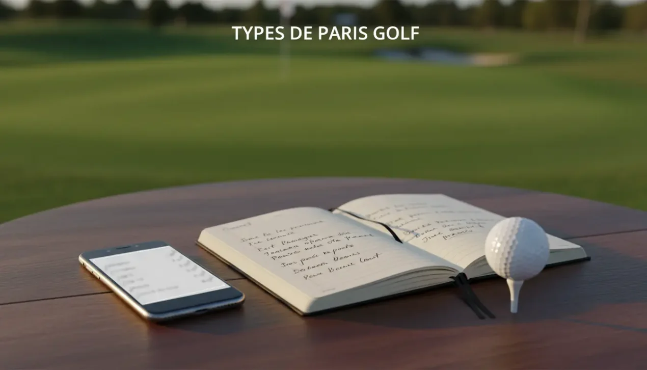 Types de paris sur le golf : tableau de cotes et balle de golf sur un green
